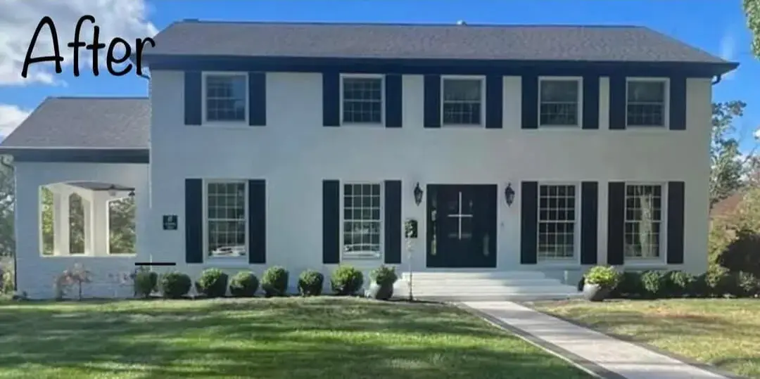 After exterior painting