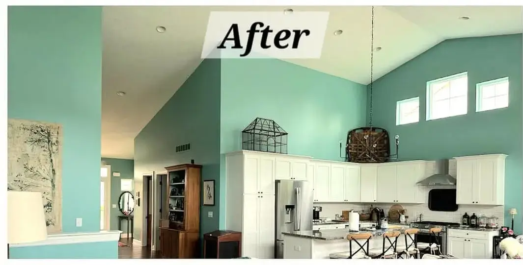 After the interior painting work.